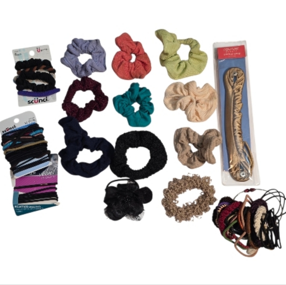 Scunci and Goody Hair Accessories Vintage Collection In Black Cream Brown Green